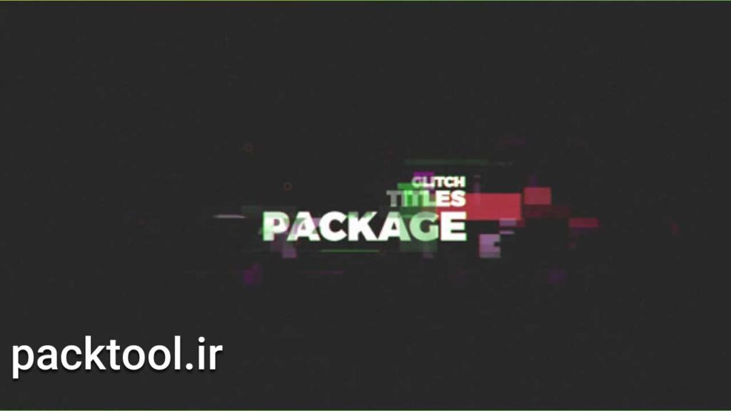 دانلود پروژه آماده پریست متن گلیچ برای افتر افکت Glitch Text