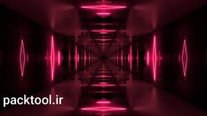 دانلود پروژه فوتیج بک گراند تونل با چراغ های نئون Neon Waves Tunnel