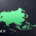 دانلود پروژه ویدیو فوتیج نقشه دیجیتال آسیا Digital Tech Asia Map