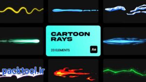 دانلود پروژه پکیج افکت کارتونی Fx برای افتر افکت Cartoon Rays VFX