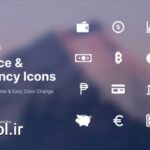 پروژه پریمیر آیکون انیمیشن ارز دیجیتال Financial and Cryptocurrency Icons